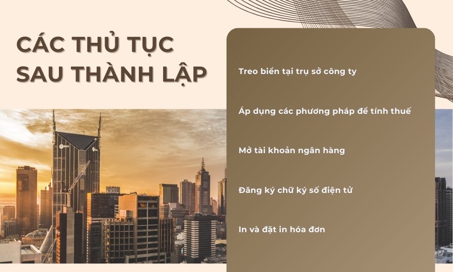 thủ tục sau thành lập công ty hợp danh