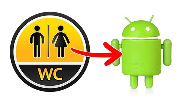 Robot Android lấy ý tưởng từ nhà vệ sinh. Robot Android lấy ý tưởng từ nhà vệ sinh.