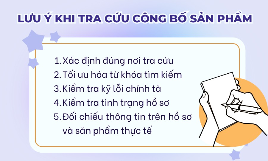 Lưu ý khi tra cứu công bố sản phẩm