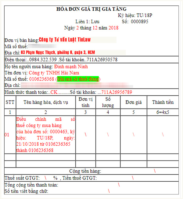 Nếu viết hóa đơn sai không ảnh hưởng đến tiền chỉ cần lập biên bản điều chỉnh hoá đơn viết sai Nếu viết hóa đơn sai không ảnh hưởng đến tiền chỉ cần lập biên bản điều chỉnh hoá đơn viết sai
