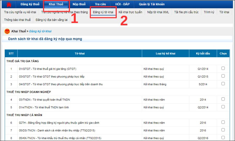 Cách lập tờ khai thuế môn bài online