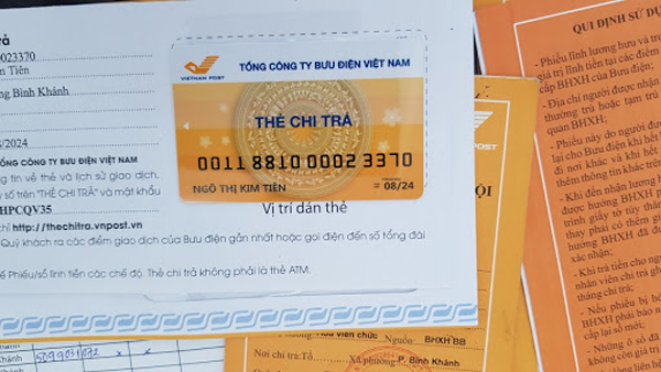 Thẻ chi trả lương hưu với mã số thẻ do VNpost phát hành Thẻ chi trả lương hưu với mã số thẻ do VNpost phát hành
