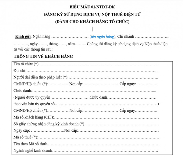 Biểu mẫu 01/NTĐT-ĐK Biểu mẫu 01/NTĐT-ĐK