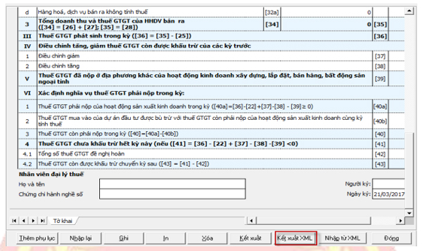 Sau đó chọn “Kết xuất XML” Sau đó chọn “Kết xuất XML”