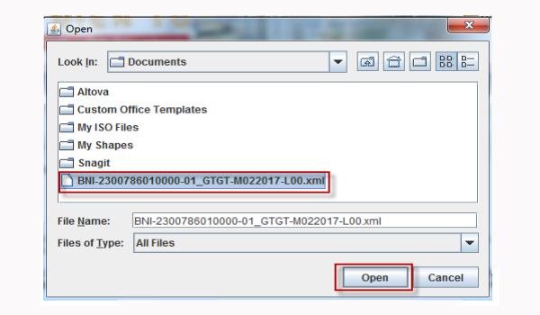 Chọn file đã kết xuất từ ứng dụng HTKK ở bước 1 Chọn file đã kết xuất từ ứng dụng HTKK ở bước 1