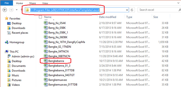 Cách lấy file Excel chuẩn từ HTKK về với win 7 Cách lấy file Excel chuẩn từ HTKK về với win 7