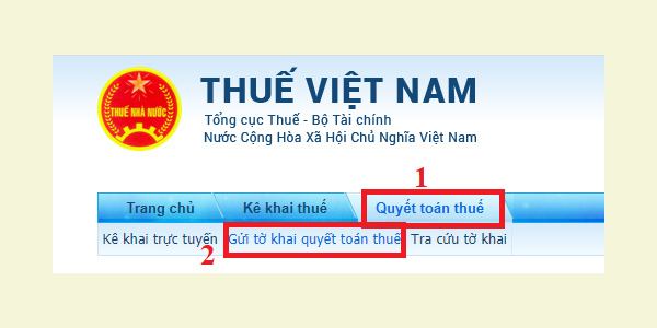 Bấm chọn “Gửi file quyết toán thuế” Bấm chọn “Gửi file quyết toán thuế”