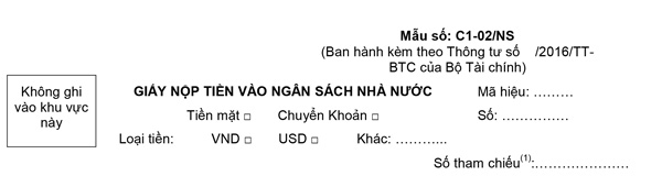 Chọn hình thức nộp tiền Chọn hình thức nộp tiền