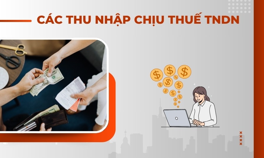 Các thu nhập chịu thuế thu nhập doanh nghiệp