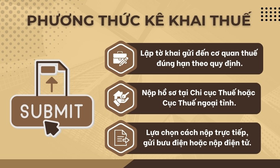 Phương thức kê khai thuế
