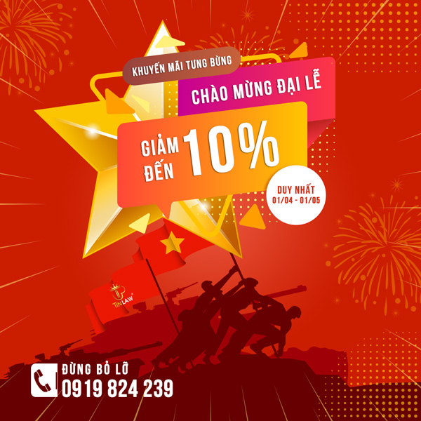 Chương trình khuyến mãi chào mừng đại lễ 30/04 và 01/05 Chương trình khuyến mãi chào mừng đại lễ 30/04 và 01/05