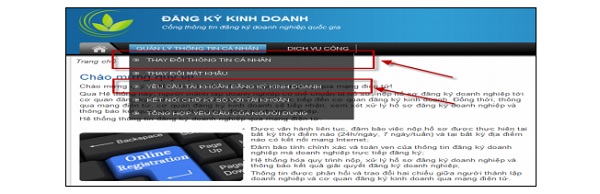 Yêu cầu Tài khoản đăng ký kinh doanh Yêu cầu Tài khoản đăng ký kinh doanh