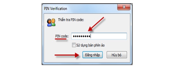 Màn hình nhập mã PIN Màn hình nhập mã PIN