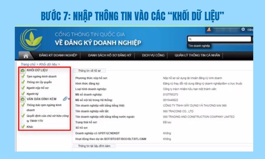 thủ tục tạm ngừng kinh doanh qua mạng