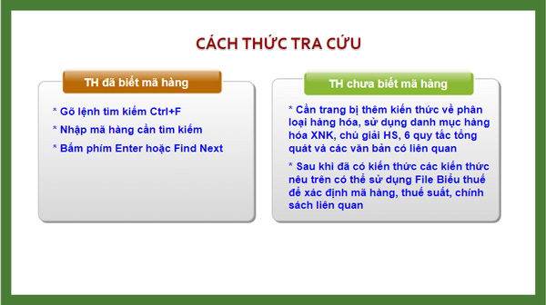 Cách tra cứu biểu thuế Cách tra cứu biểu thuế