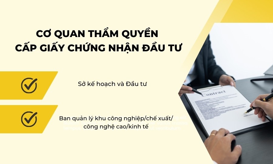thẩm quyền cấp Giấy chứng nhận đăng ký đầu tư