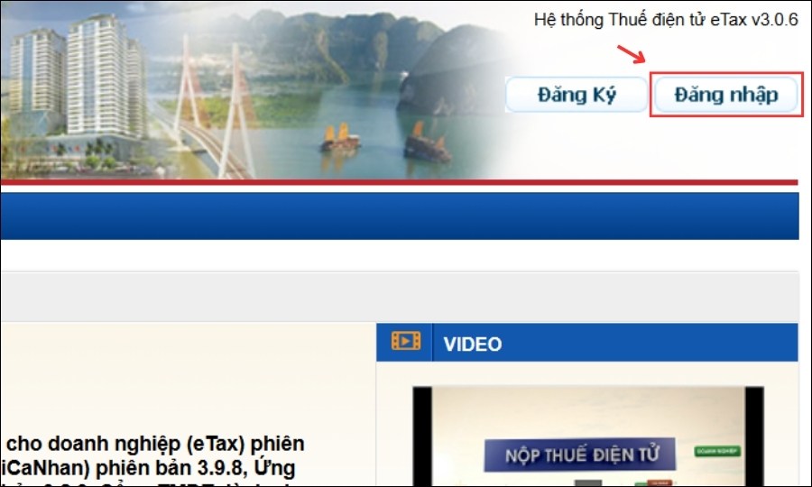 Đăng nhập để thực hiện quyết toán thuế TNDN