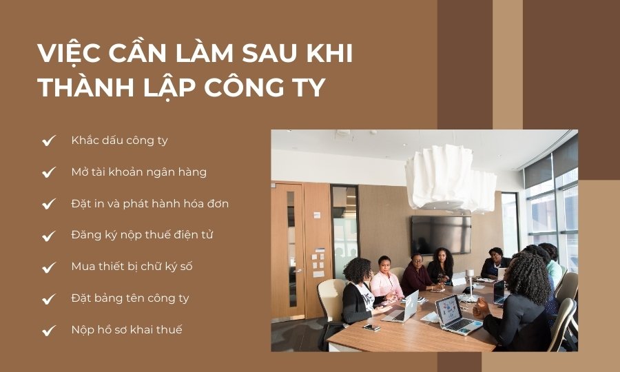 việc cần làm sau khi thành lập công ty