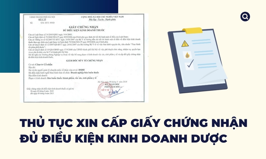 xin cấp Giấy chứng nhận đủ Điều kiện kinh doanh dược