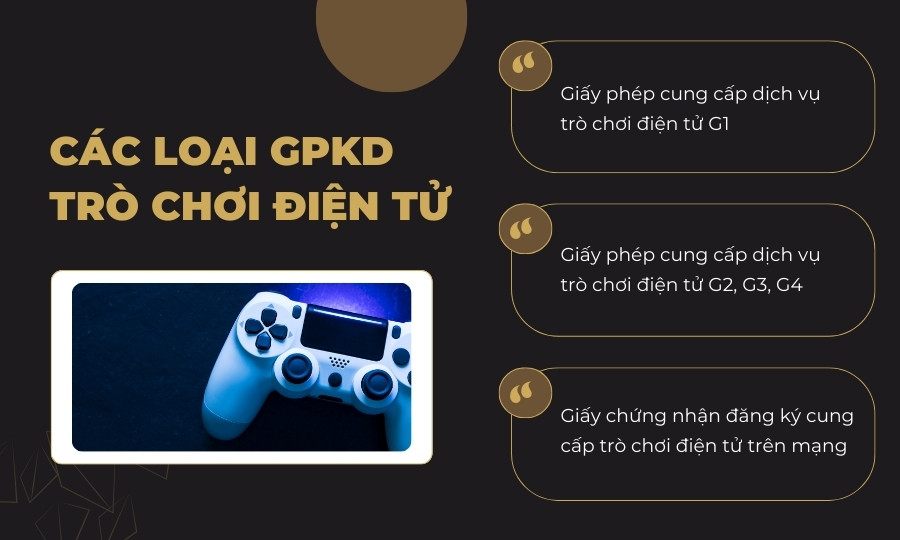 Các loại giấy phép kinh doanh trò chơi điện tử