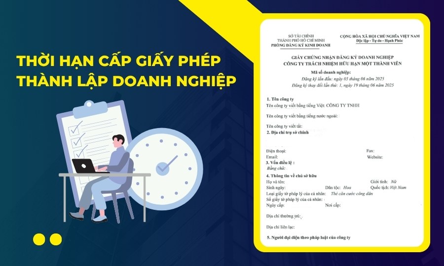 Thời hạn cấp Giấy phép thành lập doanh nghiệp