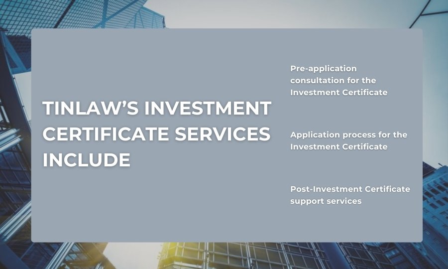 What does Doanh Nghiệp Đầu Tư’s comprehensive Investment Certificate services include?