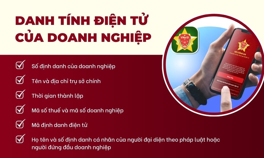 Nội dung danh tính điện tử của doanh nghiệp